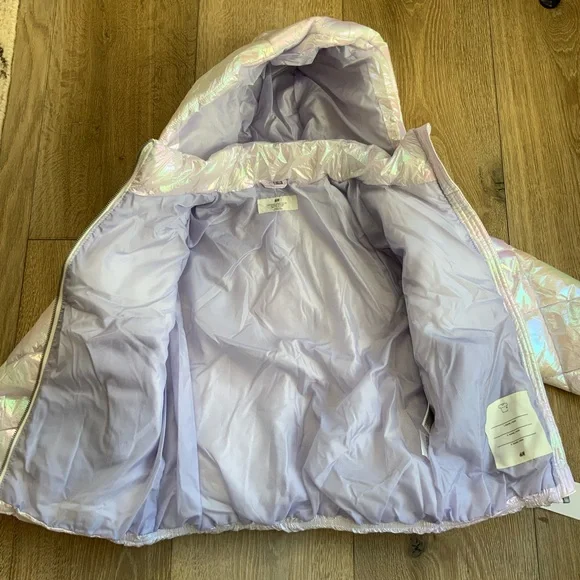 H & M Girls Iridescent Puffer Jacket